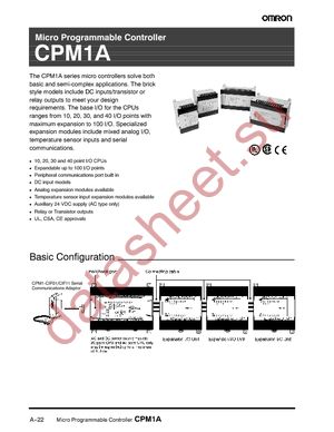 CPM1A-10CDR-A-V1 datasheet  